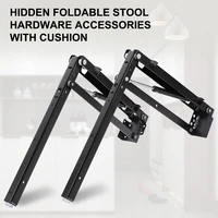 folding seat stool bracket hydraulic buffer wall mounted foldable shoe cabinet shelves with cushion cold rolled steel hardware