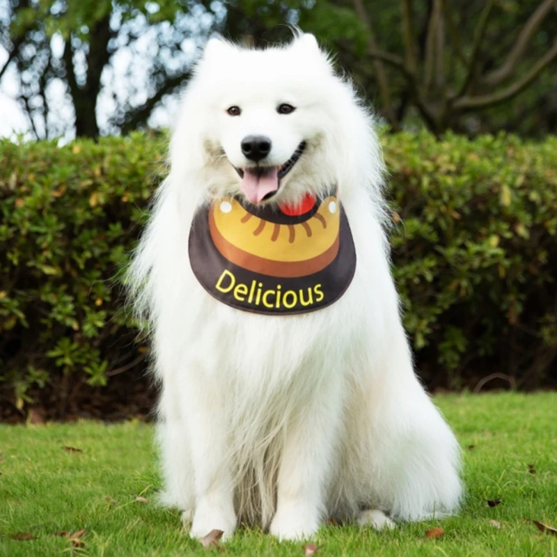 

Бандана для собак, регулируемый бандаж, шейный платок для домашних животных, шарф, моющиеся нагрудники, Y5GB