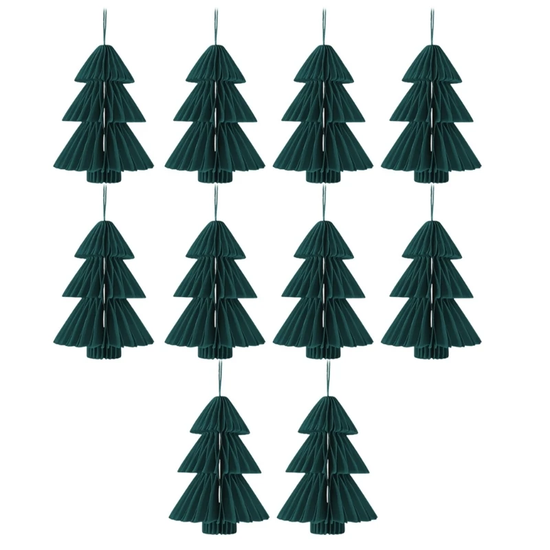 10 шт. кулон из сотовой бумаги украшение для рождественской елки поставка