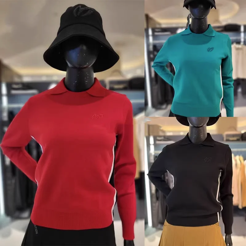 

2023 Autumn New Korean Agency Purchase MASTER PG Polo Pullover Golf Gown Women's Knit GOLF