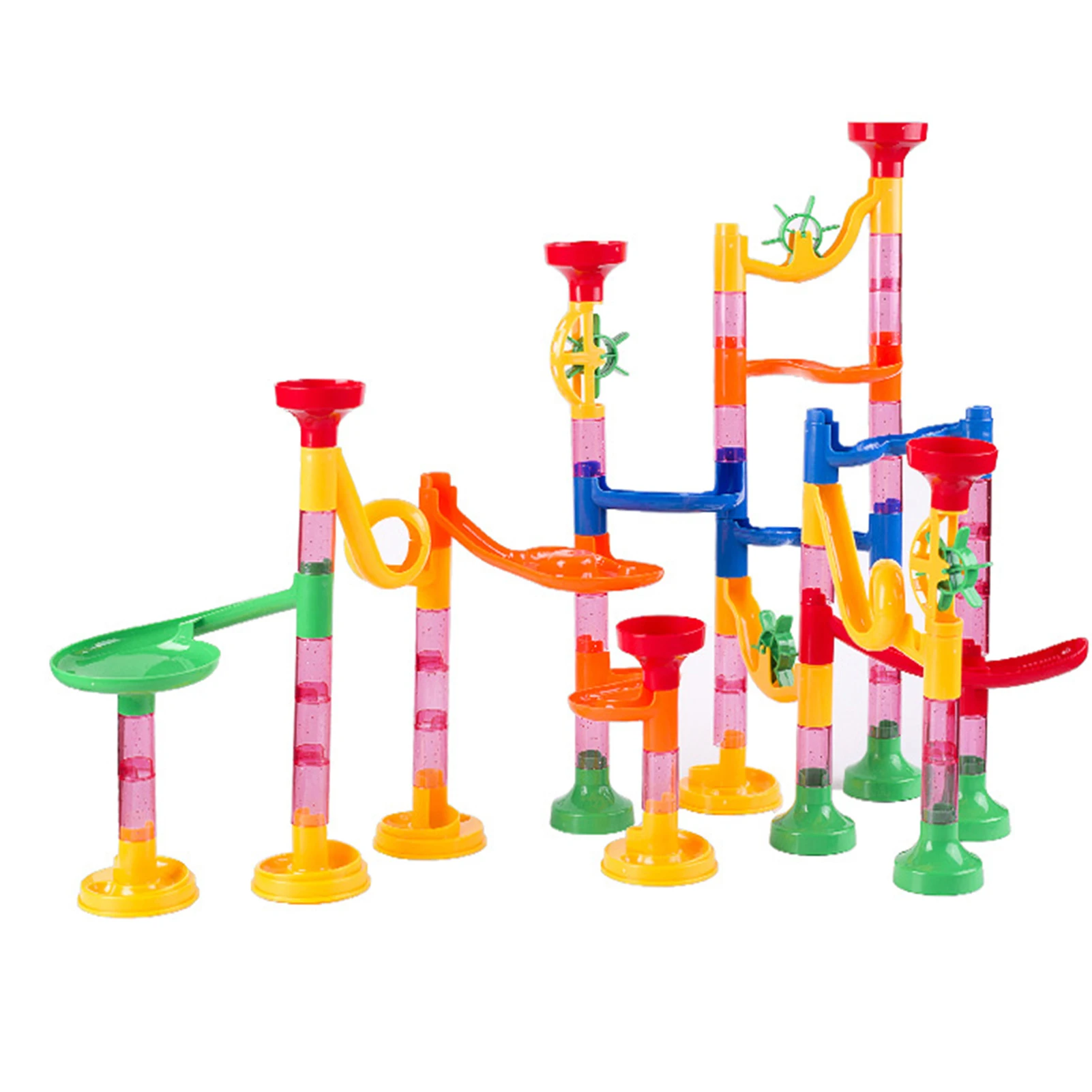

133 Pcs/Set Pipe Building Blocks Marble Tracks Educational Toys Race Run Track Coaster Construction Railway Kids Birthday Gifts