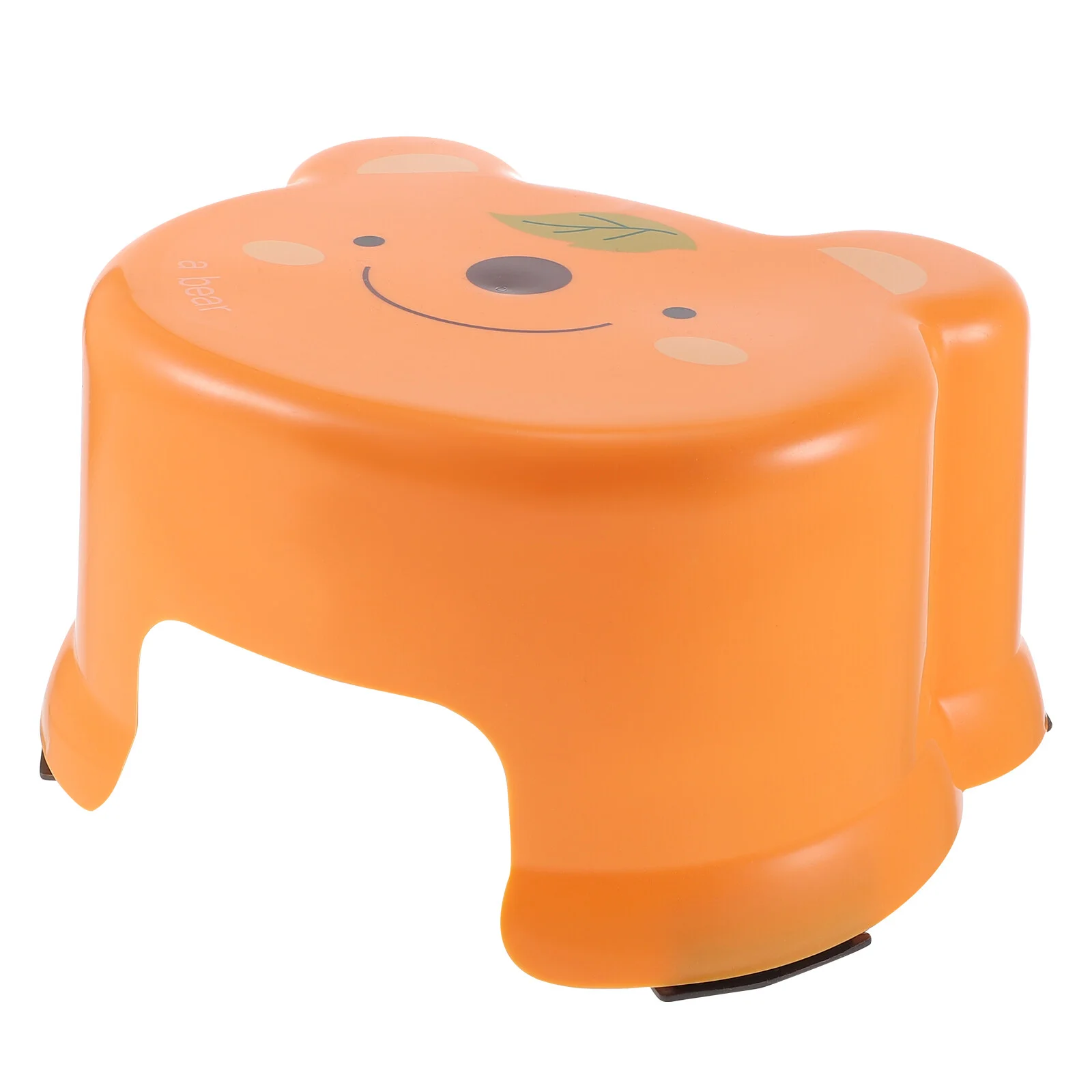 

Kids Plastic Plates Cartoon Stool Safety Steps Bathroom 20x20x12cm Orange Child