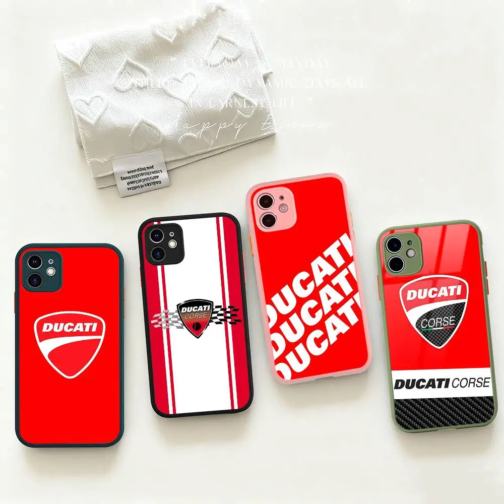 Фото Чехол для телефона с дизайном мотоциклетных гонок D-Ducaties для iPhone 16 15 14 13 12 11 Pro Max 7 8 6 6s Plus, матовый №3