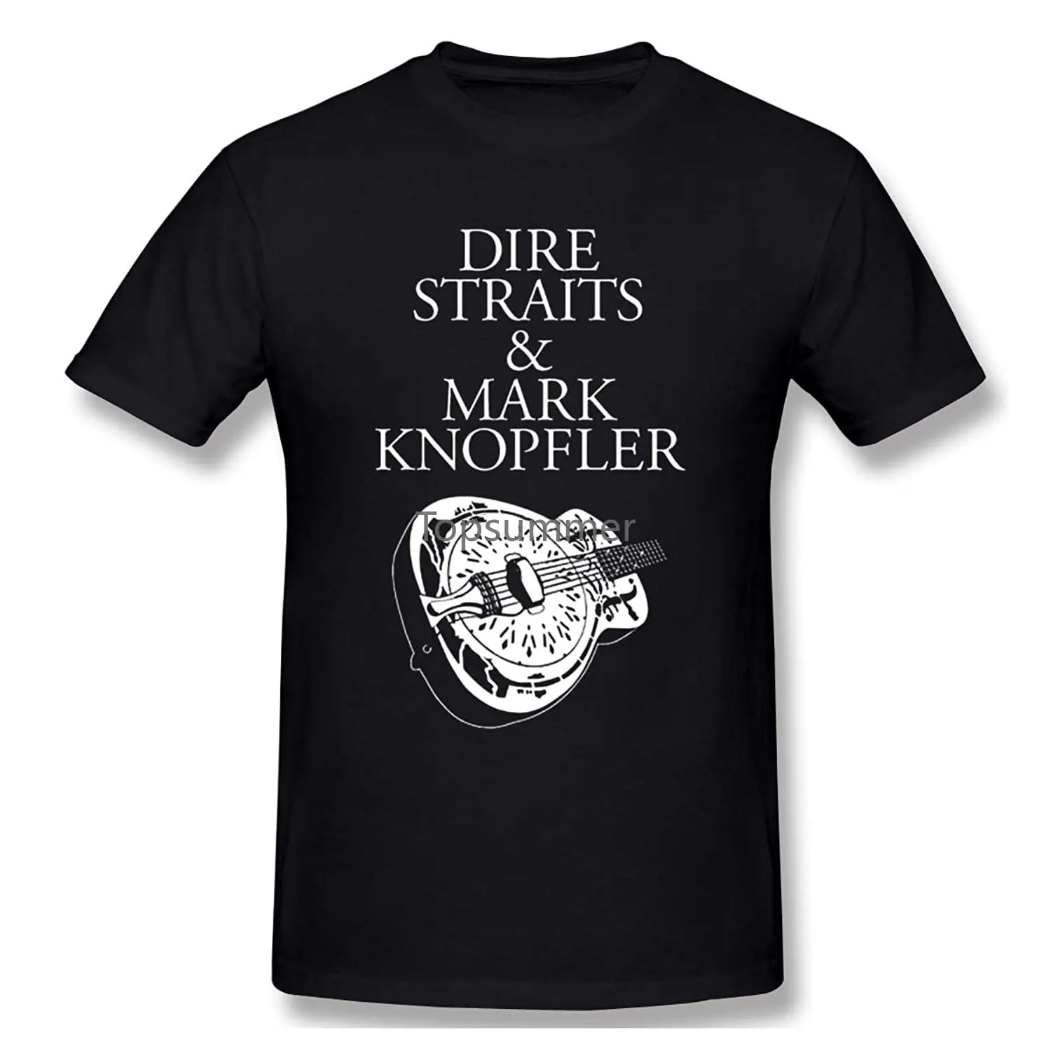

Johnnykjaytee Mens Dire Straits And Mark Knopfler T-Shirts With Men'S Black Short Sleeve