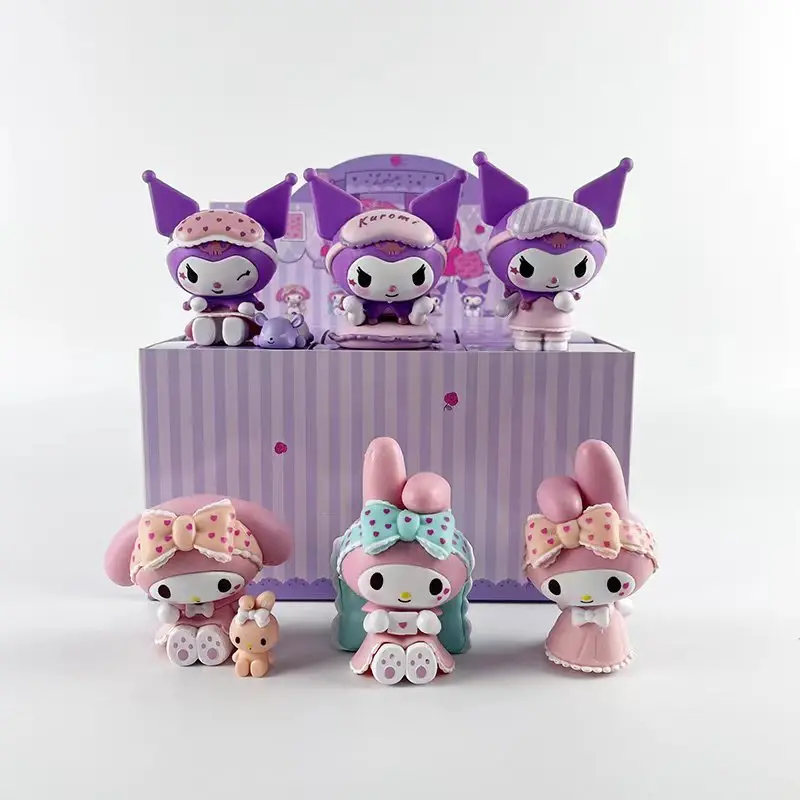 Sanrio Kuromi Cinnamoroll Аниме Слепая Коробка Милая Девушка Праздничный Подарок Ночной