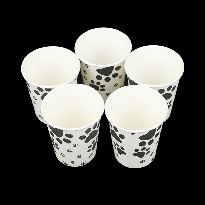 

Puppy Paw Themed Pet Birthday Party Decorations Dog Paw Party Print Paper cups