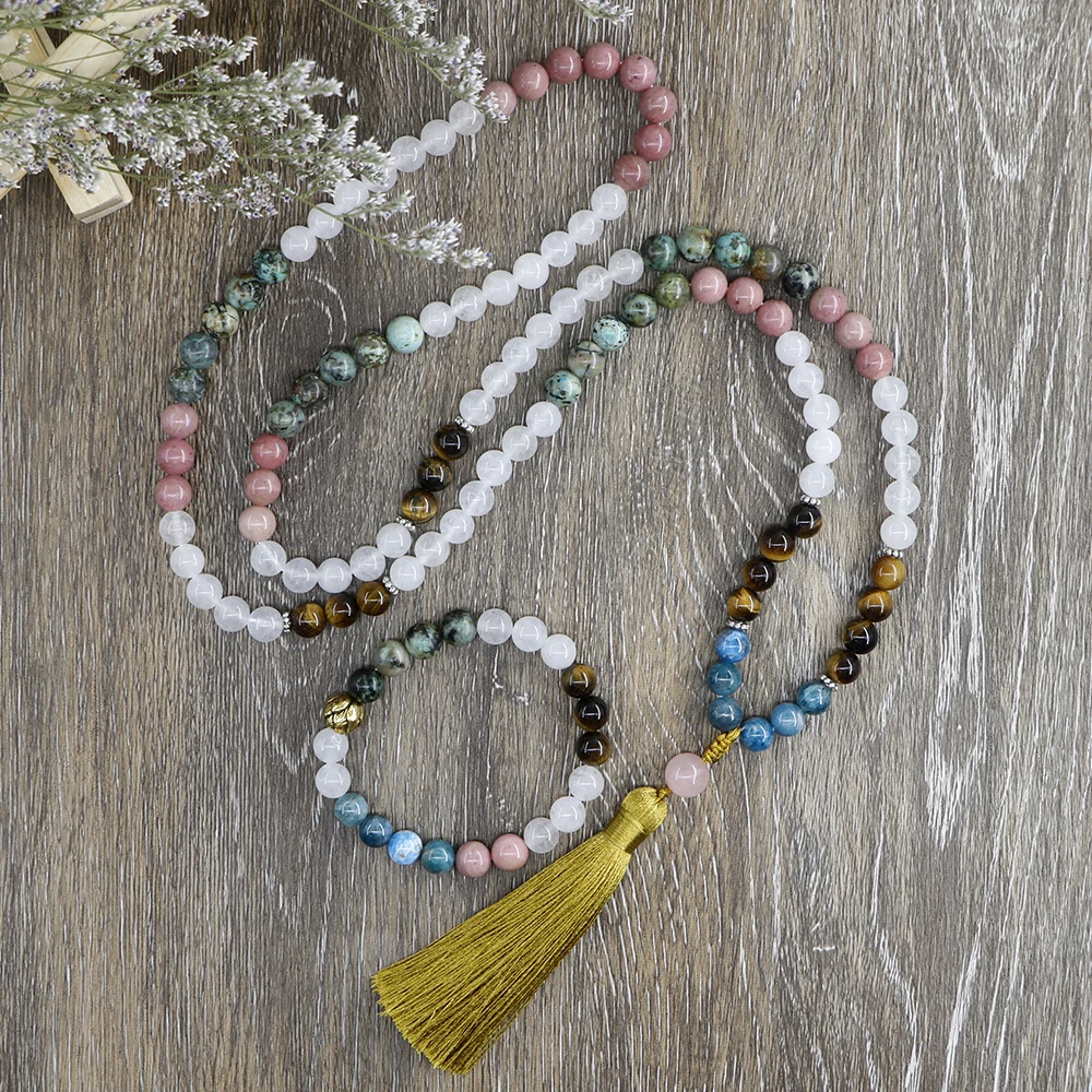 

Красивое ожерелье с натуральными камнями и бусинами в виде яшмы для женщин, женское колье в подарок EDO2223