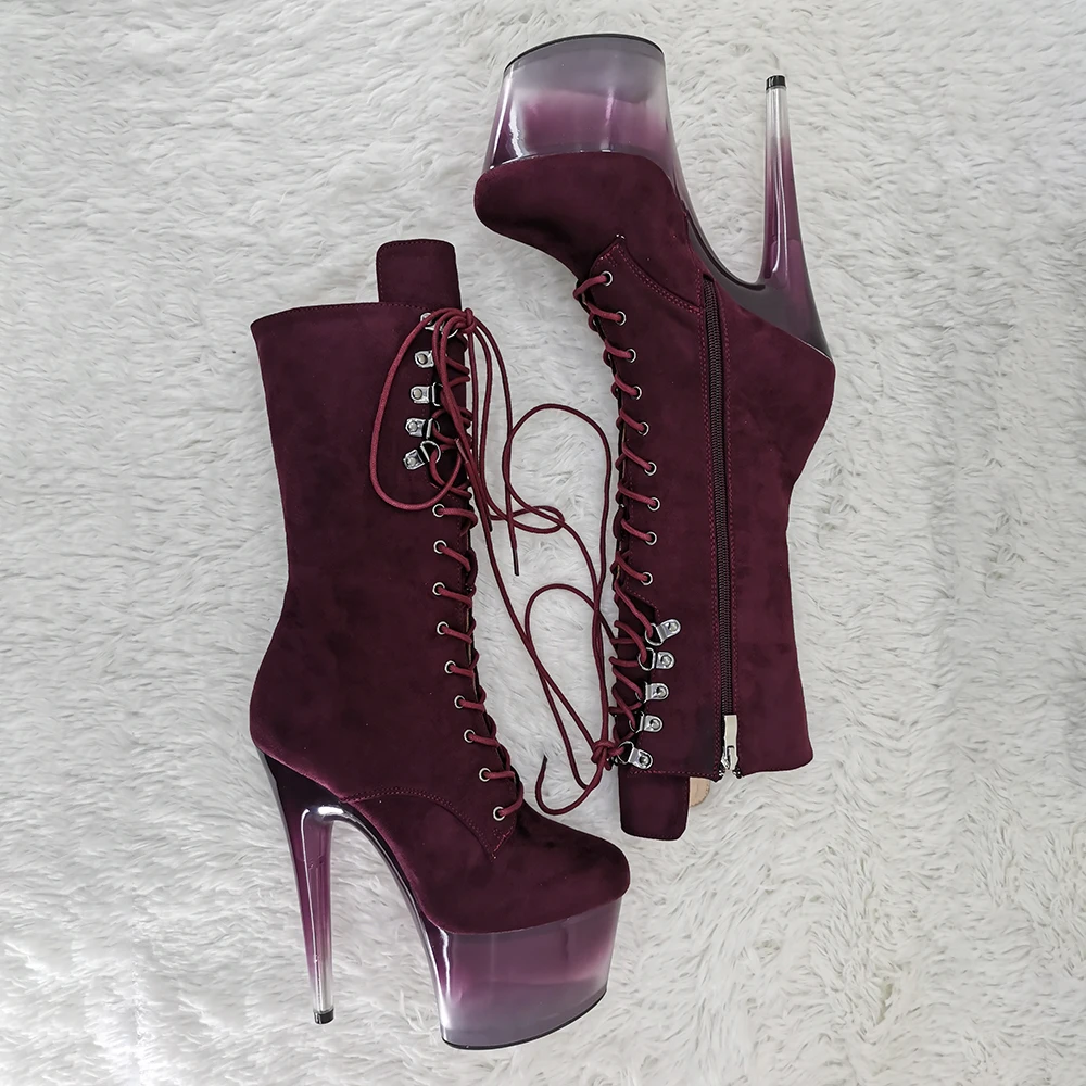 Leecabe  17CM/7inches Pole dancing shoes High Heel platform Pole Dance boot