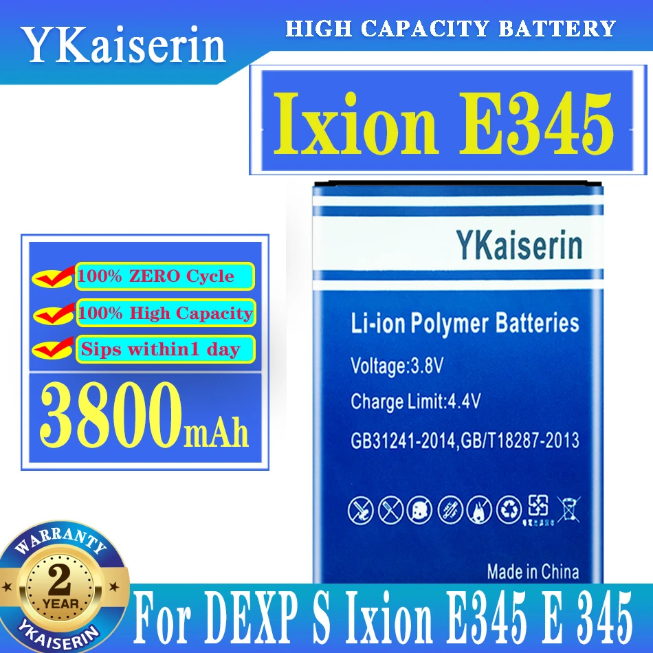 

YKaiserin 3800mAh Replacement Battery For DEXP S Ixion E345 E 345 High Capacity Battery Batteria + Tracking Number