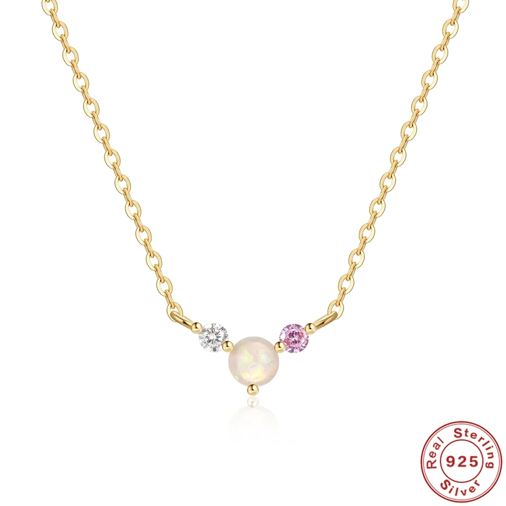 

Женская цепочка с кулоном из серебра 925 пробы с белым опалом