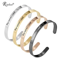 1pc personalized engraved custom name stainless steel bracelet jewelry name words letters custom bracelet bangle for women