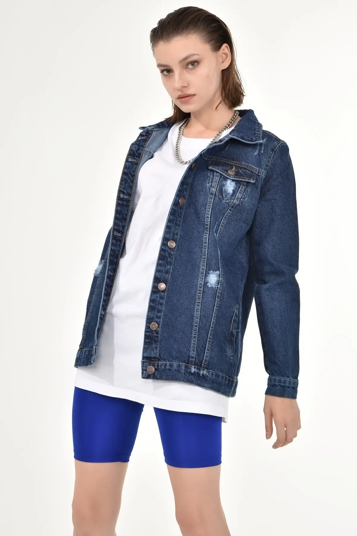 

Женская модная джинсовая куртка, пальто специального дизайна, стираемая джинсовая куртка на пуговицах