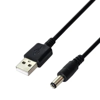cy cable 80cm dc 5v usb 2 0 a type male to 5 5 x 2 1mm dc power plug barrel connector adpter cable black color