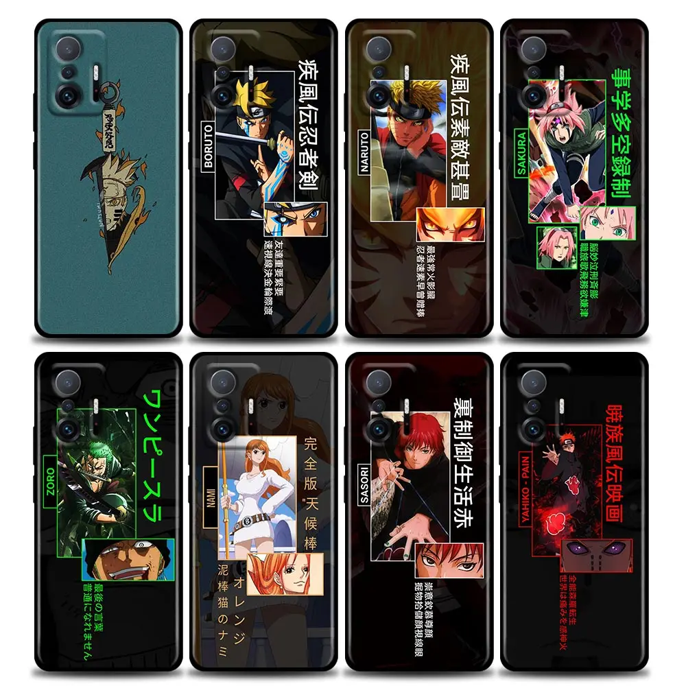 

Anime Naruto Zoro Goku Phone Case for Xiaomi Mi 12 12X 11 Lite 11X 11T X3 X4 NFC M3 F3 GT M4 Pro Lite NE 5G Silicone Case BANDAI