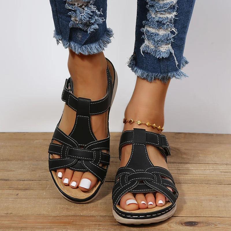 Gladiator Women Sandals Breathable Female Sandals Outdoor Soft Women's Casual Shoes Roma Fashion Flats Summer Free Shipping 2023