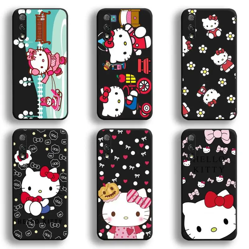 

Cute funny cartoon hello kitty Phone Case For Huawei Honor 30 20 10 9 8 8x 8c v30 Lite view 7A pro