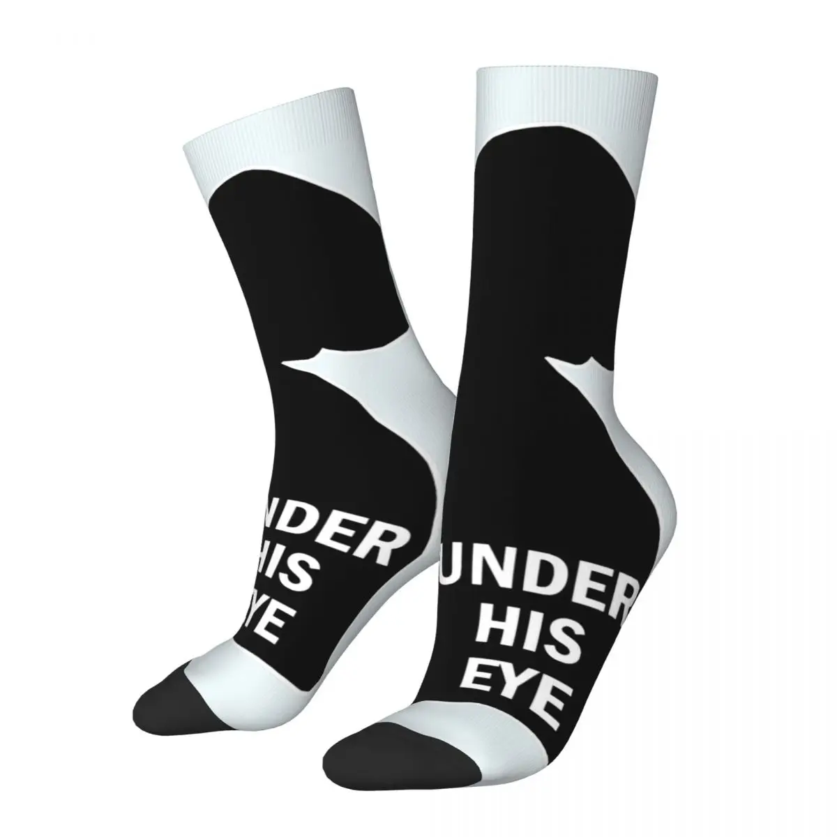 

Crazy compression Under His Eye Black Sock for Men Harajuku The Handmaid's Tale Offred Quality Pattern Crew Sock Novelty Gift