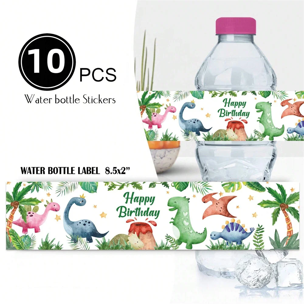 

Водонепроницаемые наклейки для бутылок с зеленым животным дизайном