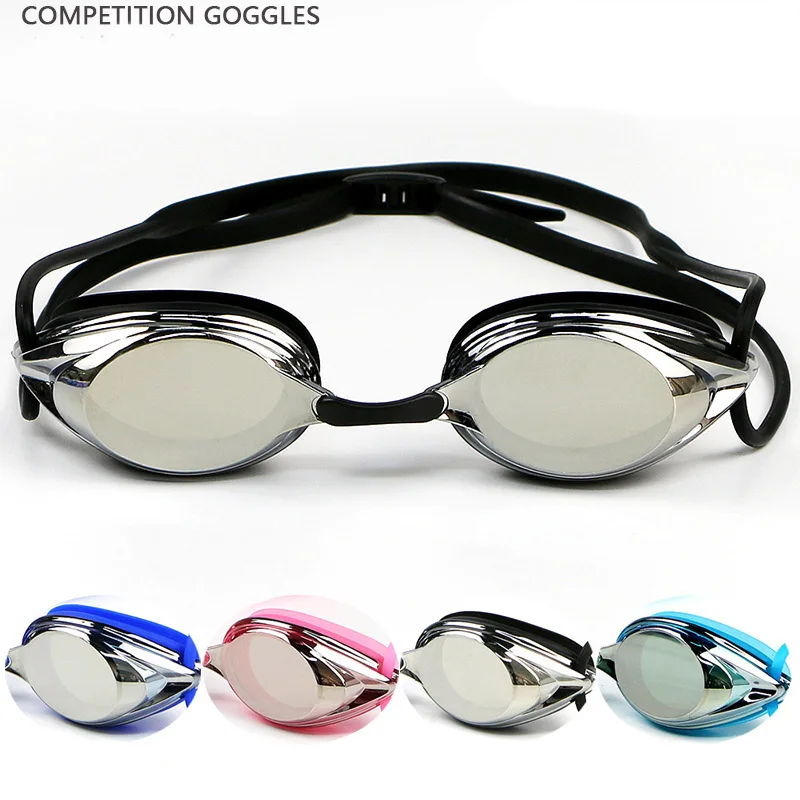 Silicone Dazzle Plating Swimming Goggles HD Waterproof anti-fog Large Frame Men And Women Universal Racing Swimming Goggles