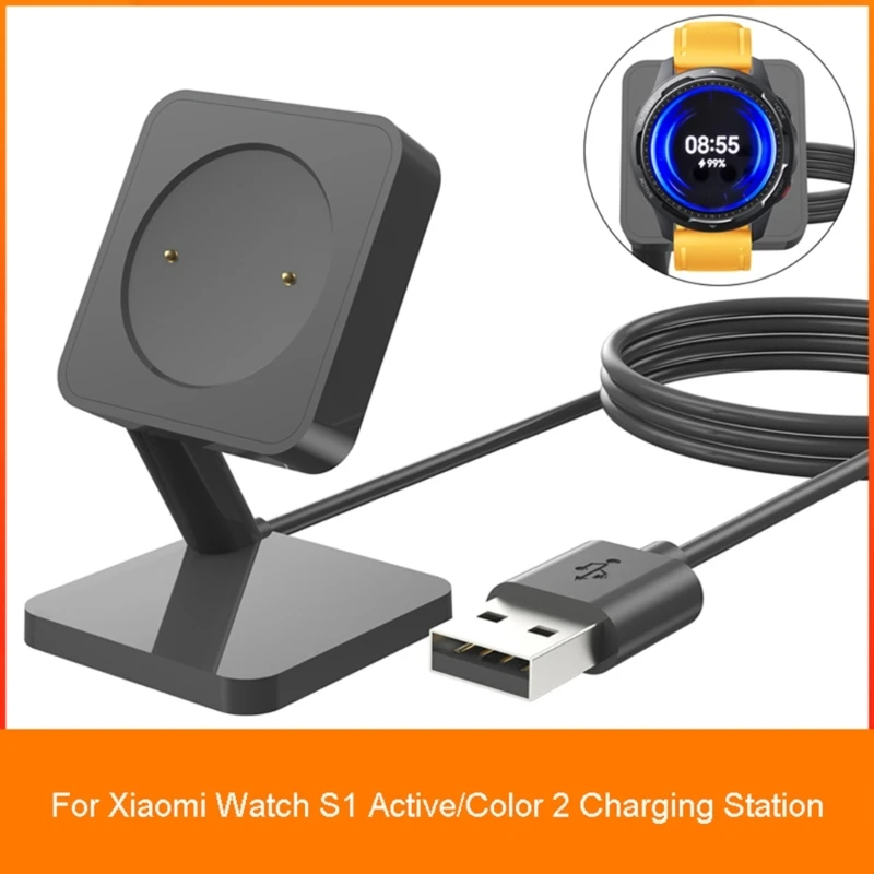 

Watch USB Charging Cable Station Holder Power Charger Adapter Dock Bracket-Cradle Compatible for Xiaomi Watch S1 Active/Color 2