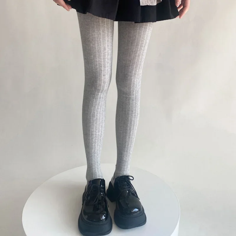 Новые осенне-зимние колготки женские сексуальные полосатые чулки до бедра
