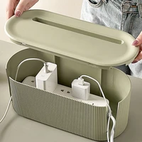 wire cable storage case power cord organizer box data line socket plug wireless wifi router board bracket for household bedroom