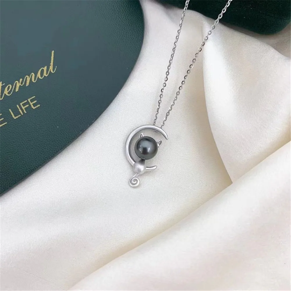 S925 Sterling Silver Pearl Pendant Settings Blank/Base For DIY Pendant Jewelry Making Accessories Suitable for 7-9mm Bead