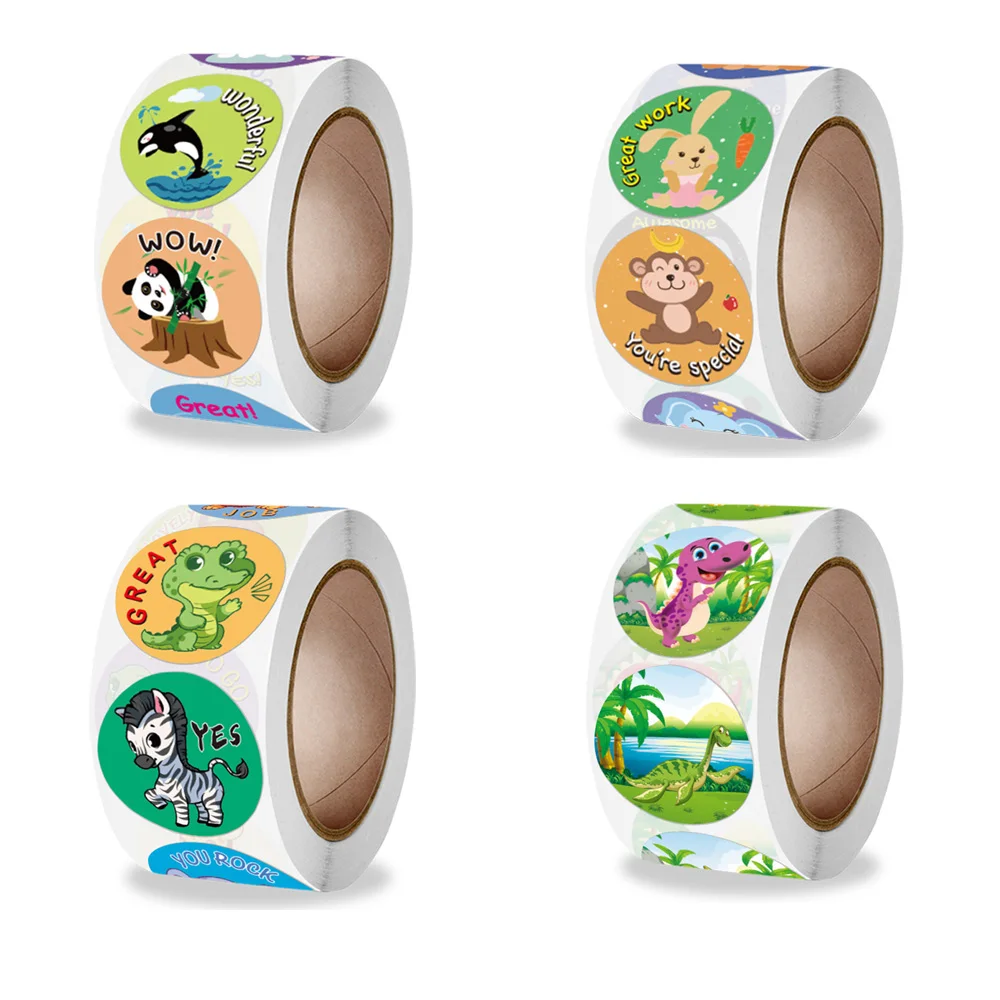 

Cartoon Animal ChildrenAnimal Cute Pattern StickerChildren Reward Label 100-500pcs StickerDIY Gift Sealing Decoration Supplies