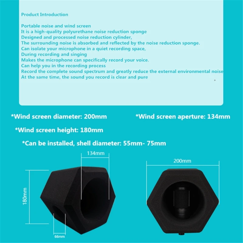 Акустический экран для микрофона Alctron PF8 Studio Mic Screen для профессиональной записи на YouTube с подавлением шумов и ветра.