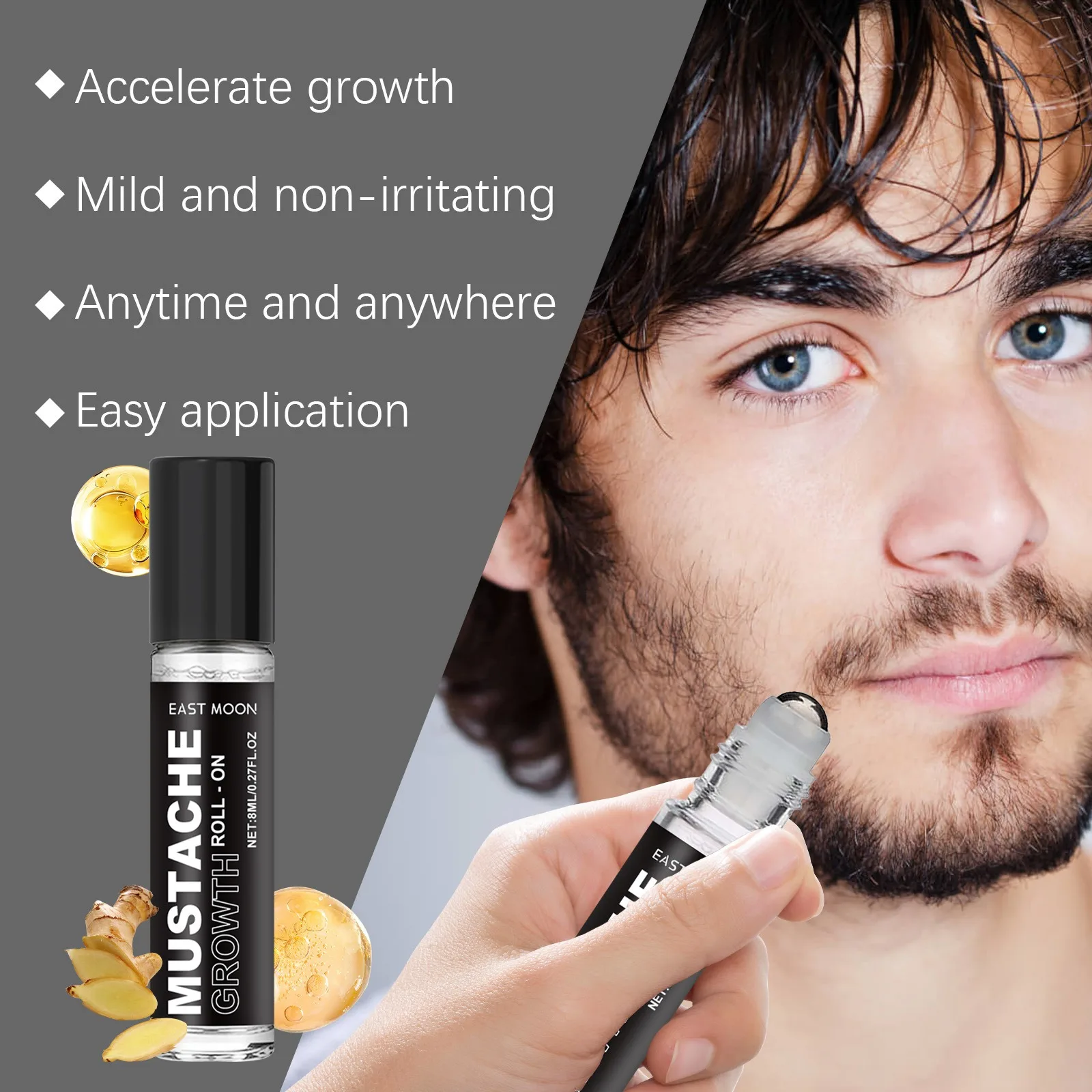 Шарик для ухода за бородой мужчин питательный густой бороды жидкость корнями и