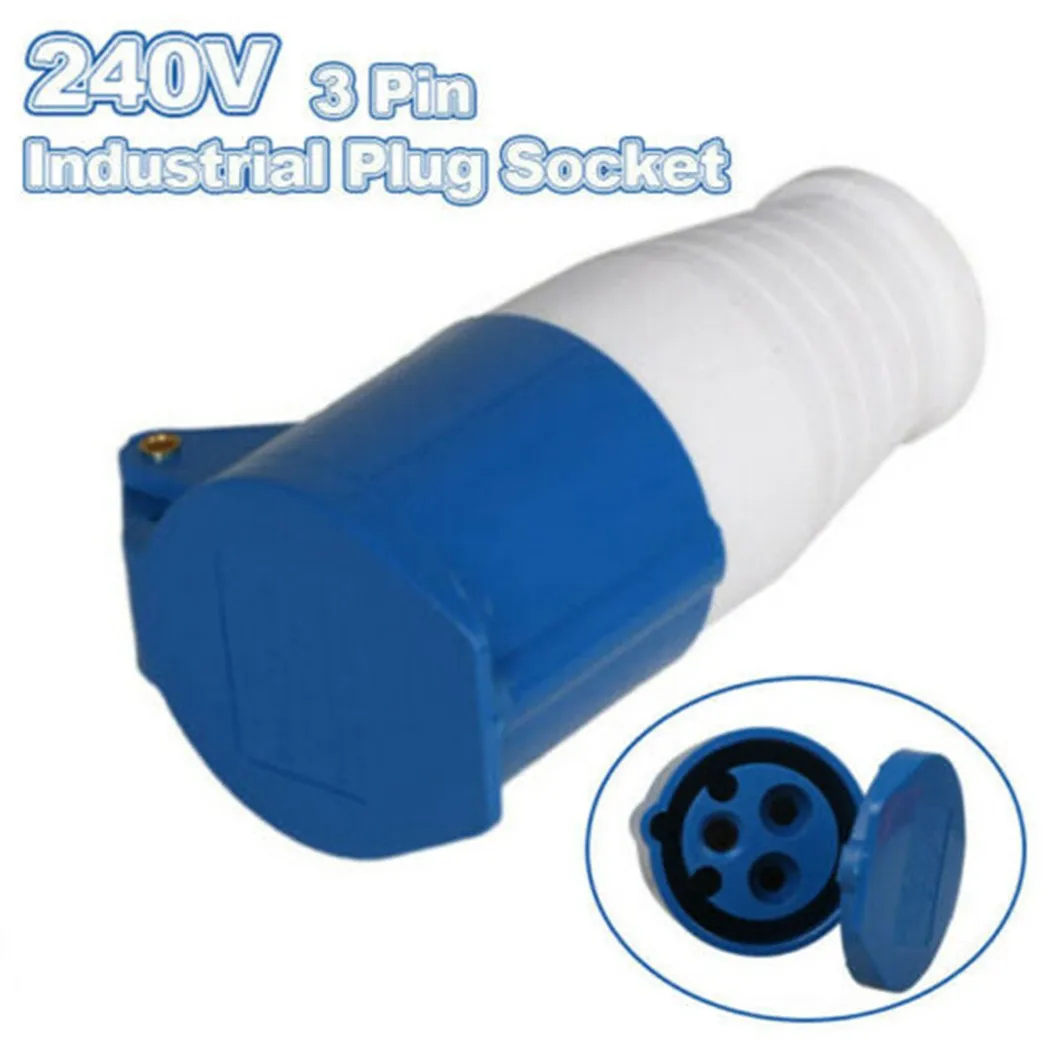 

+EARTH Industrial Waterproof Plug Socket 16A 240V 2P 3 BLUE EARTH & EARTH* INDUSTRIAL IP44 MALE/FEMALE PIN SITE