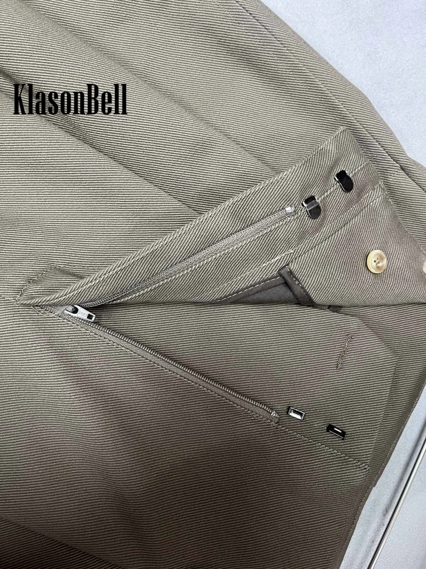 12.20 KlasonBell Женская одежда Винтажная мода Новые брюки с карманами Плиссированные