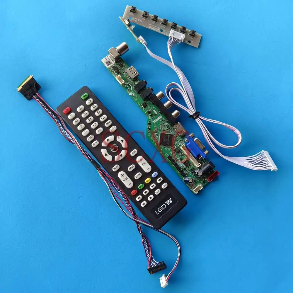 

Плата контроллера для ЖК-экрана, DIY комплект для Φ VGA HDMI-совместимый AV USB LVDS 40 Pin TV аналоговый сигнальный монитор 17,3 "1920 1080