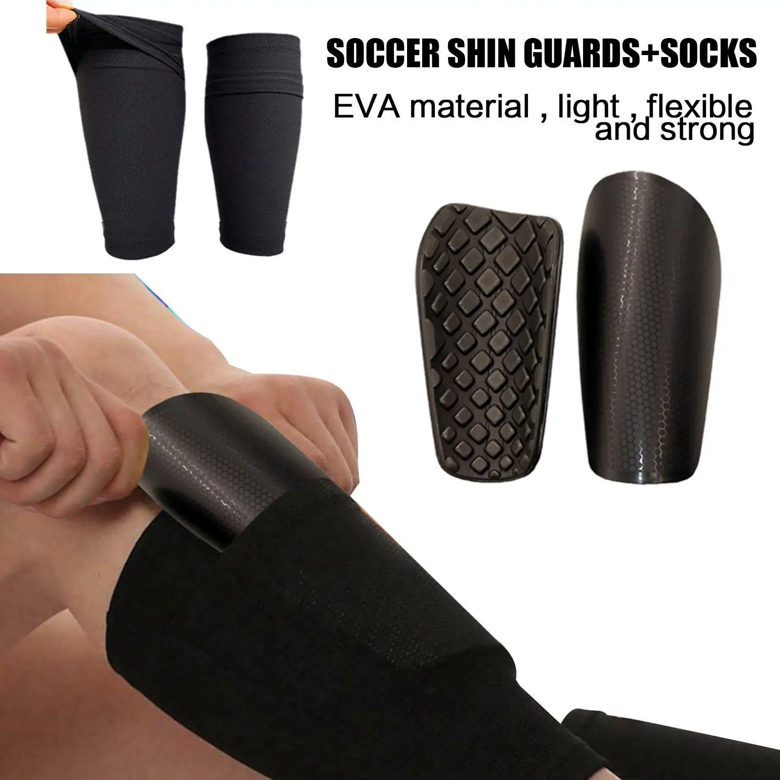 

Soccer Shin Guards Pads For Kids/adult Football Legging Shinguards Sleeves Protective Gear 1 Pair Size XS/S/M/L Football Ki M3D0