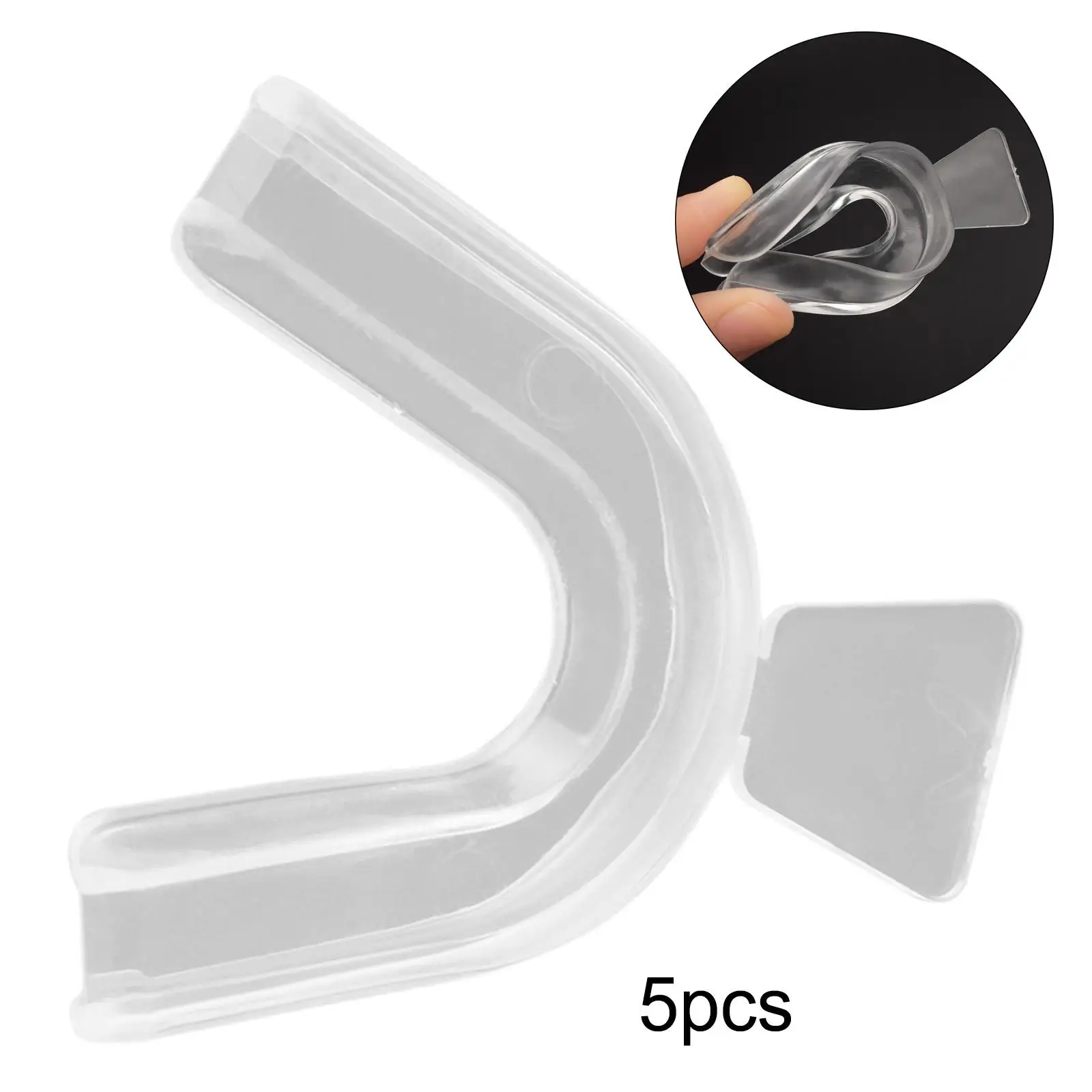 

5x Professional Night Guard EVA Mouthguard Snore Stopper Teeth Guard Tray for Grinding Clenching Boxing Retainers Sleep Aid