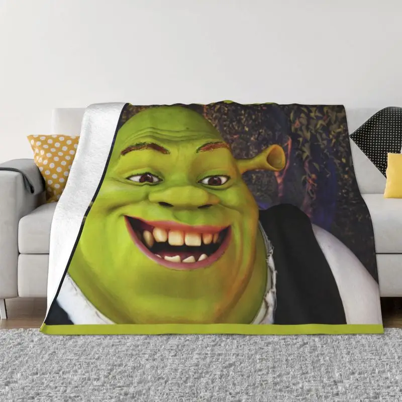 

Забавное мультяшное одеяло The шрекс улыбка s теплое фланелевое одеяло Майк Майерс одеяло для постельного белья диван одеяло