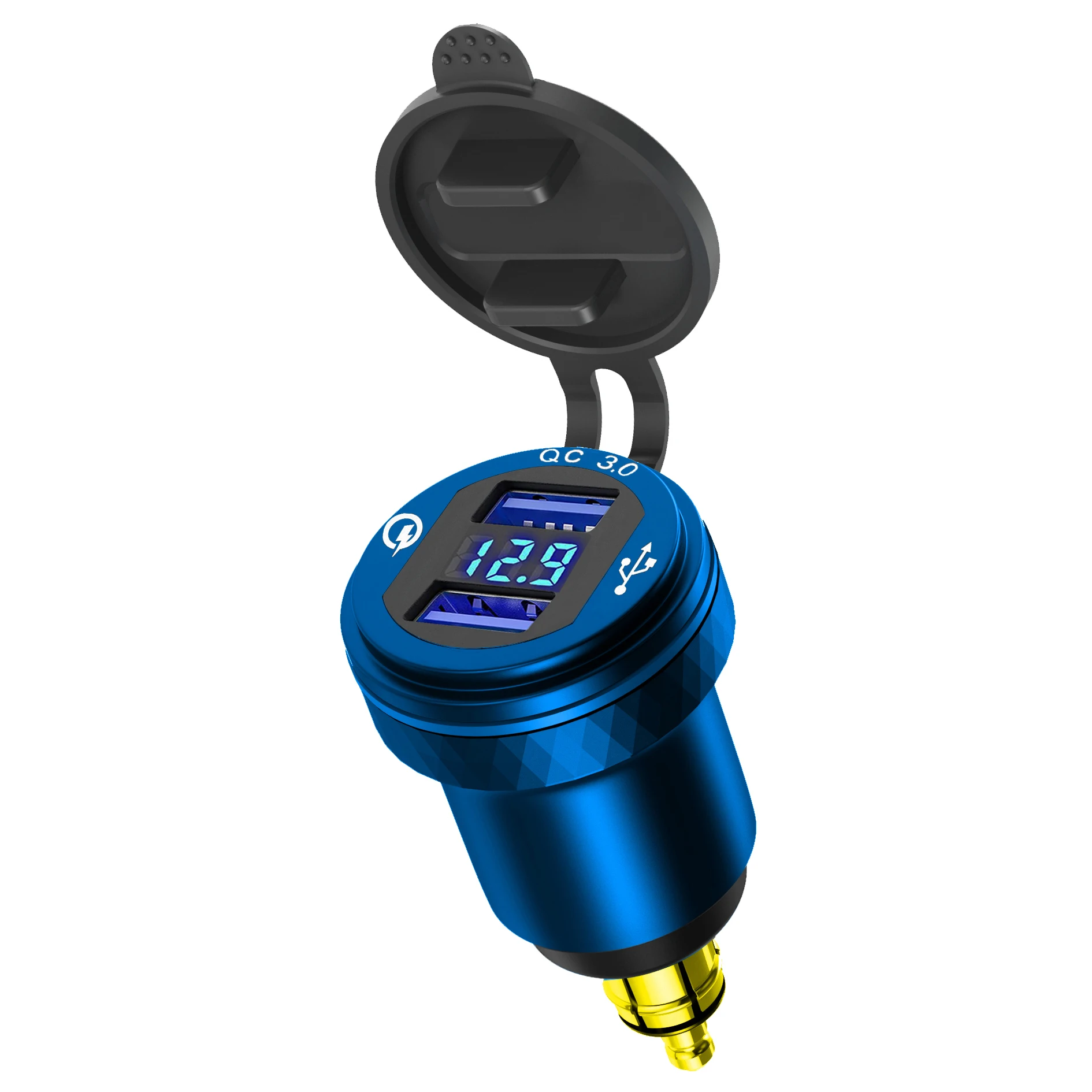 

Quick Charge 3.0 Dual USB Charger Plug Socket Power Adapter LED Digital Display For BMW R1200GS R1250GS F800GS R1250 GS R1200rt