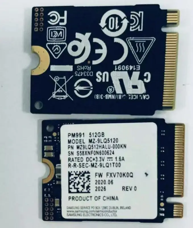 1TB PM991 SSD M.2 Internal PCIe 3.0x4 2230 NVMe R31264 Solid State Drive 512GB PM991 SSD M.2