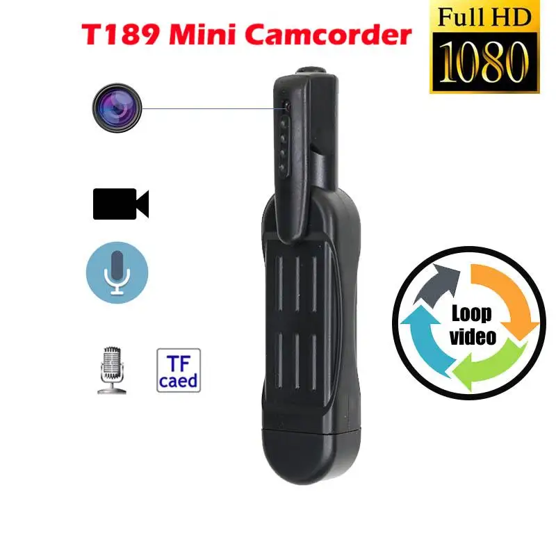 Portable Mini Camcorder Full Hd 1080P Camera Wearable Body Cam Dvr Digitale Dv Camera Video Recorder Suport Hidden TF card