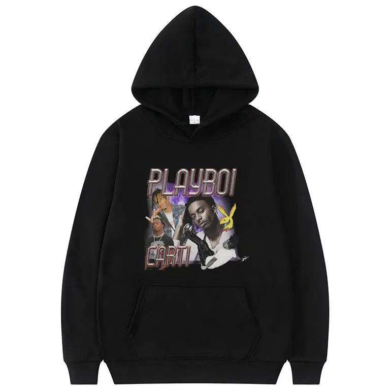 

Толстовка Playboi Carti мужская с капюшоном, худи с графическим портретом, в стиле хип-хоп, с капюшоном в стиле 2pac, рэп, модная уличная одежда
