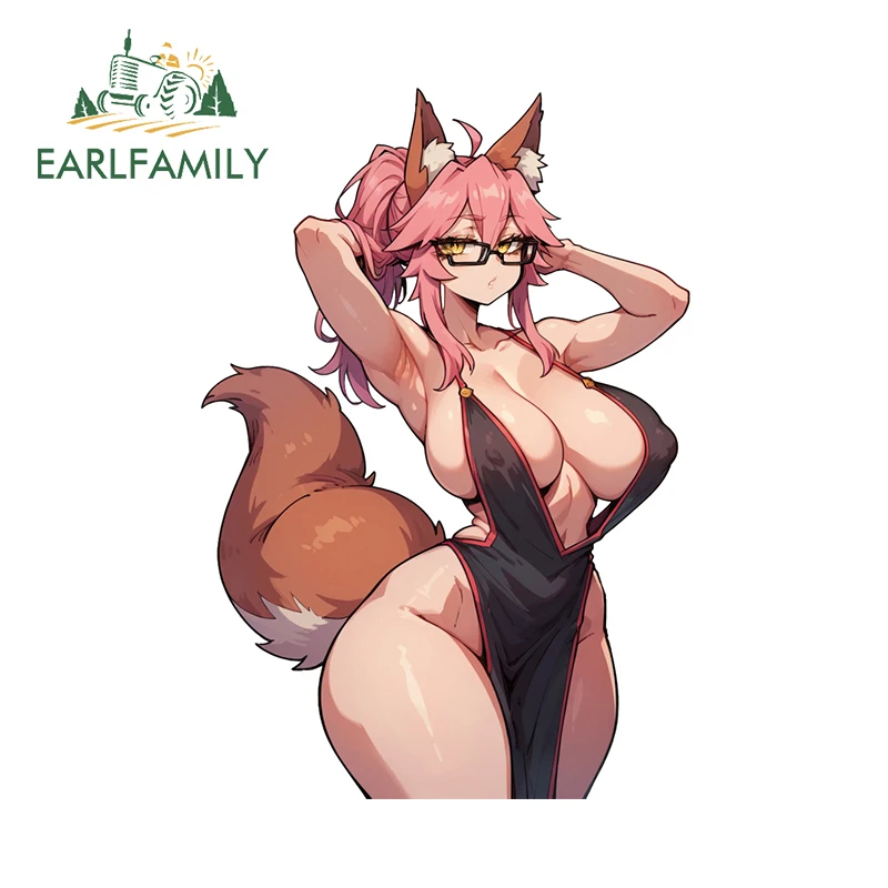 EARLFAMILY Furry Astolfo Fox Ahegao горячие автомобильные наклейки Waifu униформа Thicc Femboy