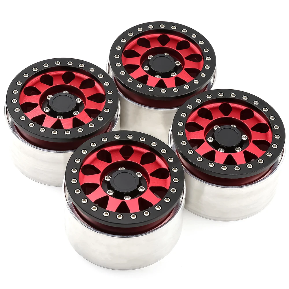 

Rc jeep CNC Aluminum 2.9" Beadlock Wheel Hub Rim for 1/6 RC Crawler Car Axial SCX6 Jeep JLU Wrangler