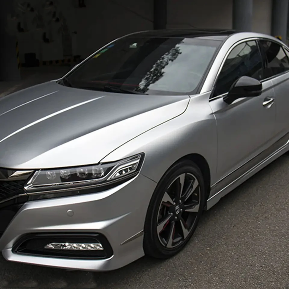 

MM15 Ice Film Silver Car Vinyl Wrap for Car Vehicle 5ft x 6ft Automobile Foil Vinyl Roll for Full Wraps Silver Body Protection