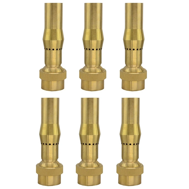 

6Pcs 3/4 Inch Brass Foam Jet Fountain Nozzles Garden Landscape Fountain Adjustable Multi-Spray Nozzle