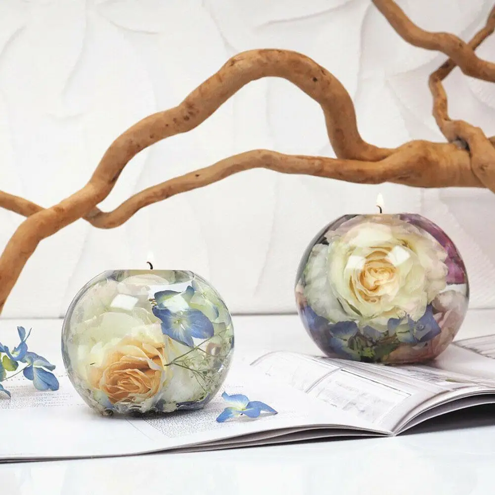 

3d Round Ball Silicone Candle Mold Diy Handmade Candle Plaster Molds Making Candle Supplies Handcraft Soap Aromatherapy D5x8
