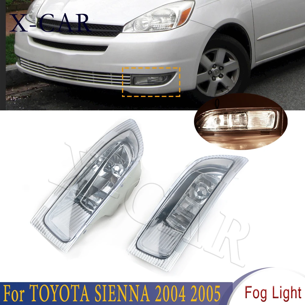 

X-CAR For TOYOTA SIENNA 2004 2005 Left Right Car Front Fog Driving Lamp Light Assembly Bar 81220-AE010 81210-AE010 car-styling