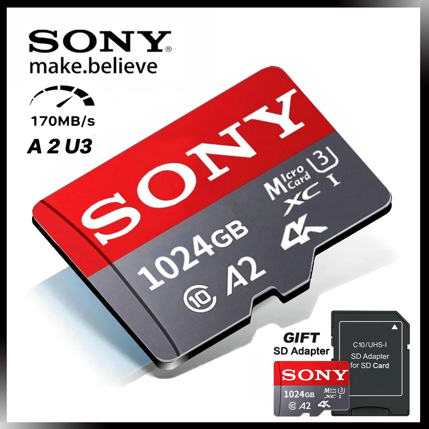 Sony 256GB High Speed Memory Card 128GB 512GB 1TB Class 10 Micro SD 64GB 32G For Nintendo Switch Phone/Ps4