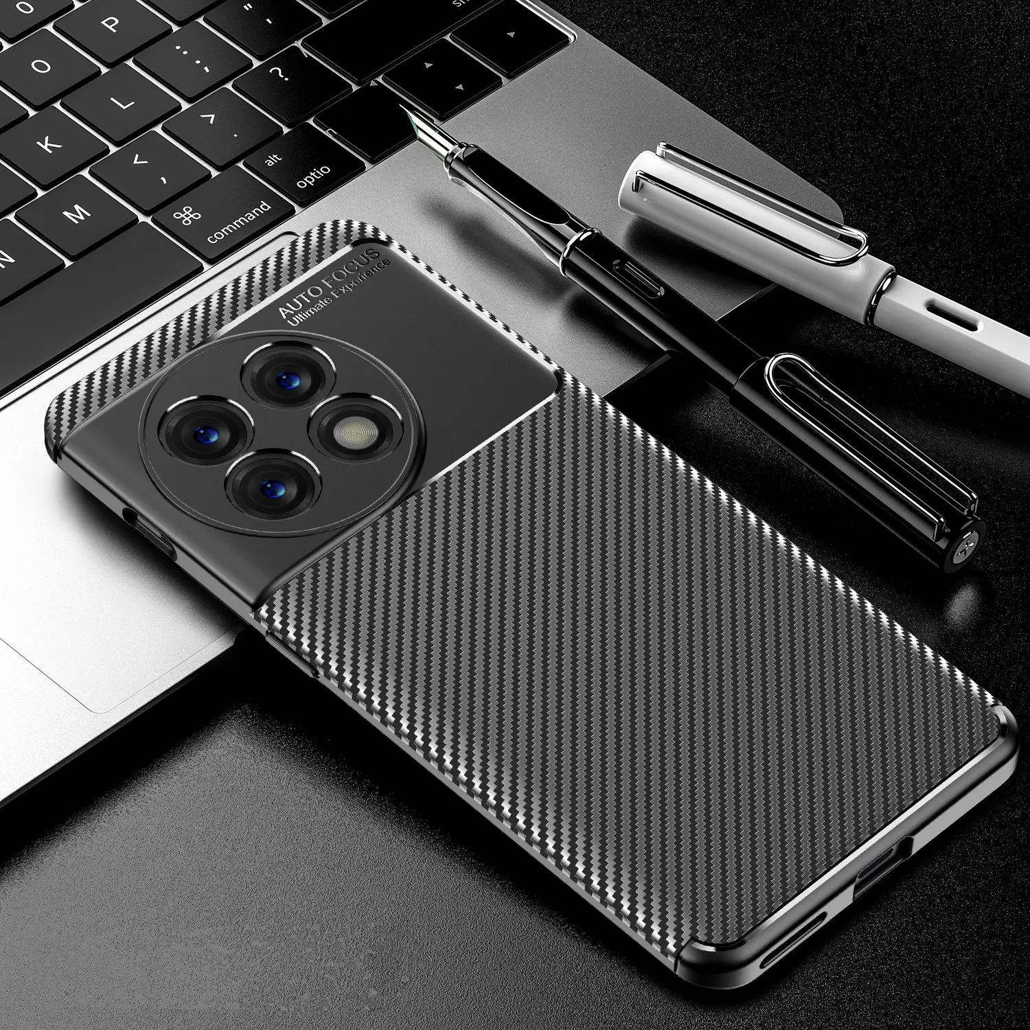 Luxury Case For Oneplus 11 Case For Oneplus 11 Cover Funda Shockproof Soft Carbon fiber Protective Phone Bumper For Oneplus 11