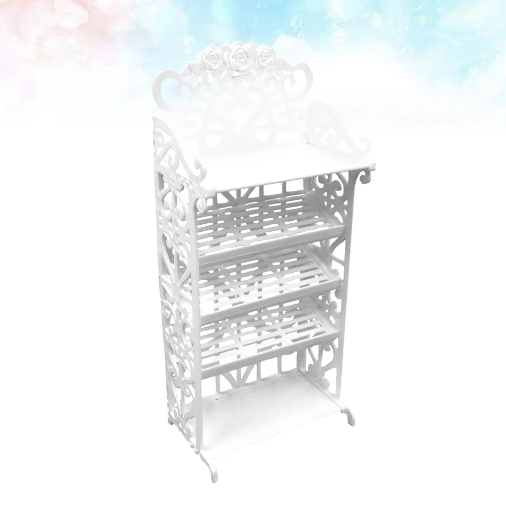 

Shoes Dollrackfurniture Miniature House Stand Organizer Table Clothes 6 Scale Shoe Accessories Holder High Mini Diy Heels