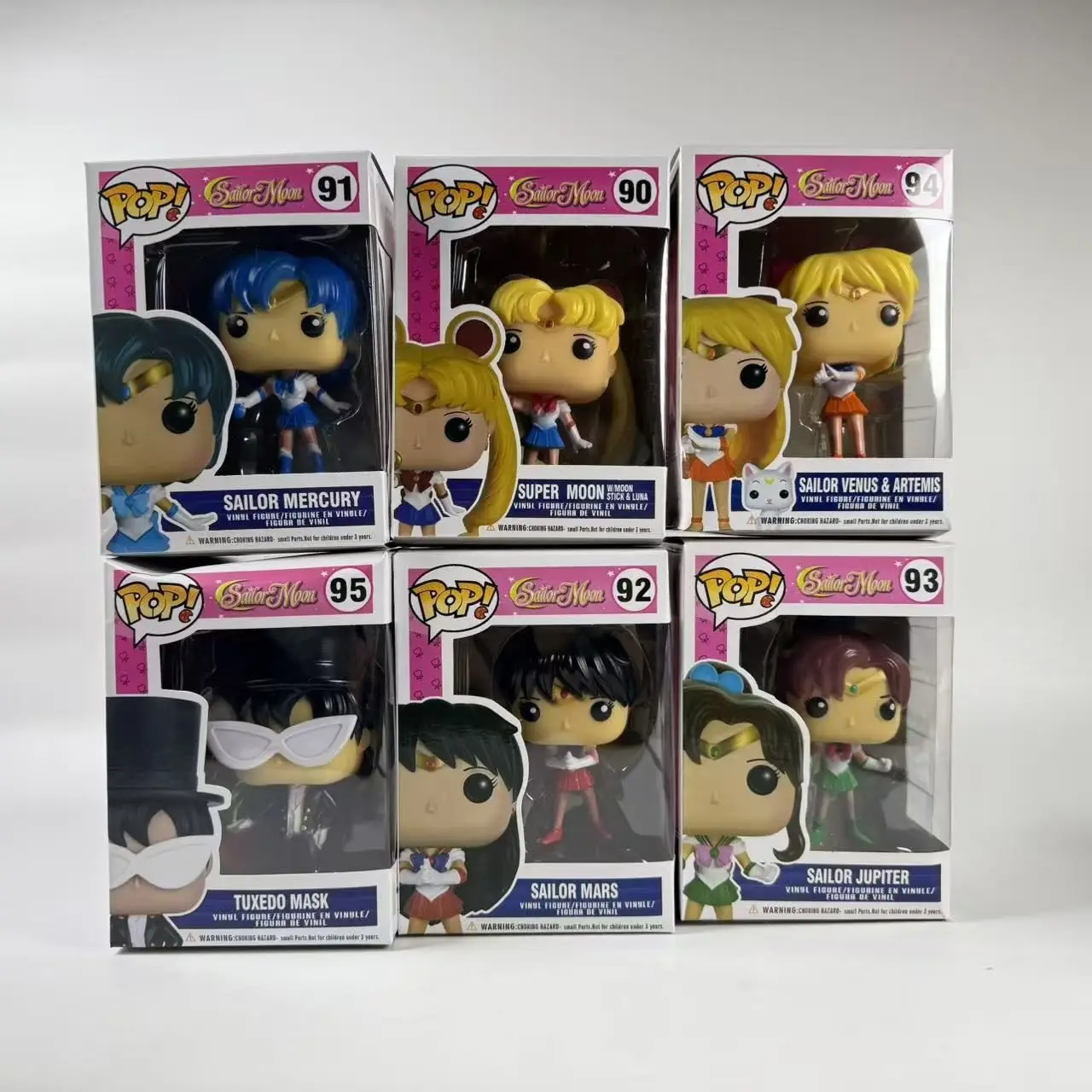 Фото Новая фигурка Funko Pop Сейлор Мун Луна 89 #   90 #   Меркурий 91 #   Марс 92 #   Юпитер 93 #   Венера Артемида 94 #   Аниме-фигурки 10 см, виниловые куклы №1